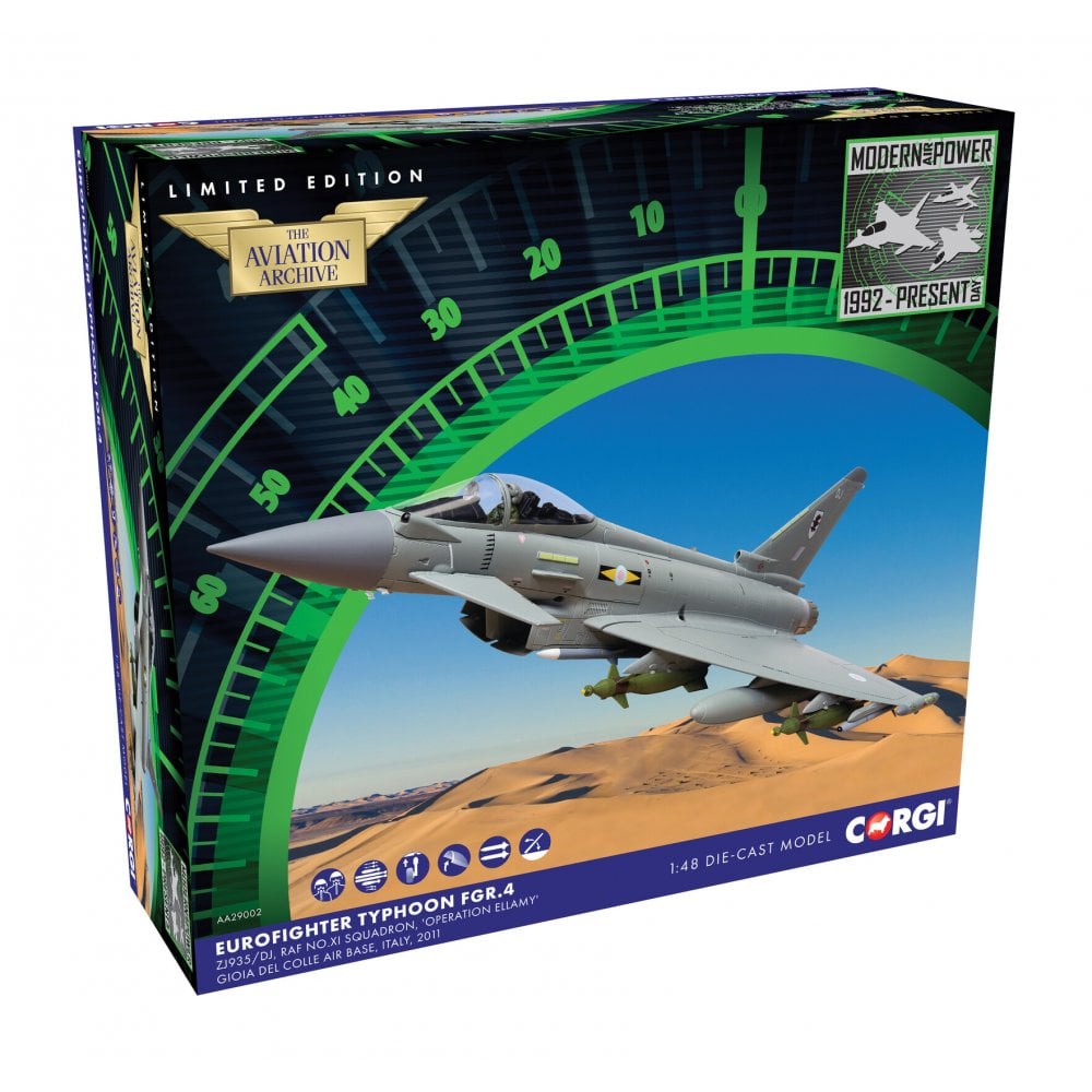 Corgi AA29002 Eurofighter Typhoon FGR.4 RAF No.11 Sqn Operation Ellamy